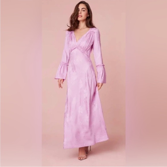 LoveShackFancy Lavender Long Sleeve Dress